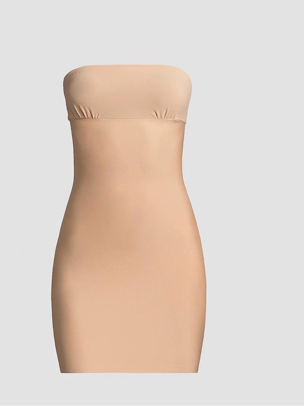 Commando Two-Faced Tech Control Strapless Slip Dress – Beige – Size S – NWT